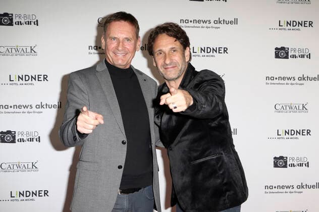 Peter Illmann und Falk-Willy Wild beim PR-Bild Award 2019 im Resonanzraum. Hamburg, 24.10.2019