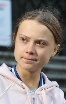 Swedish teen activist Greta Thunberg arrives for the post federal election Friday climate strike march starting and ending at the Vancouver Art Gallery in Vancouver, British Columbia on October 25, 2019. Organized by local youth-led, Sustainabiliteens, Greta and a turn out of nearly 10,000 climate activists demand action from industry and the various levels of government and are supporting the 15-youth who announced their plans to sue the federal government alleging it has contributed to climate change.  VAP2019102505 HEINZxRUCKEMANN