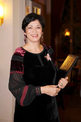Bente Kahan bei der Verleihung des Internationalen Brückepreises der Europastadt Görlitz Zgorzelec an Bente Kahan im Theater Görlitz. Görlitz, 25.10.2019