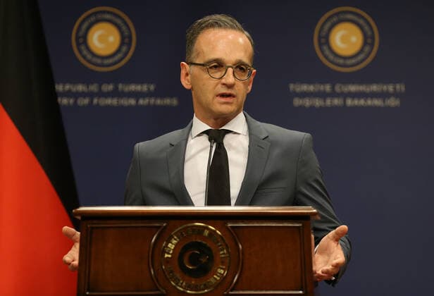 Germany s Foreign Minister Heiko Maas speaks during a joint news conference with Turkey s Foreign Minister Mevlut Cavusoglu, in Ankara, Turkey, Saturday, Oct. 25, 2019. (  Copyright: DepoxPhotos 16537375