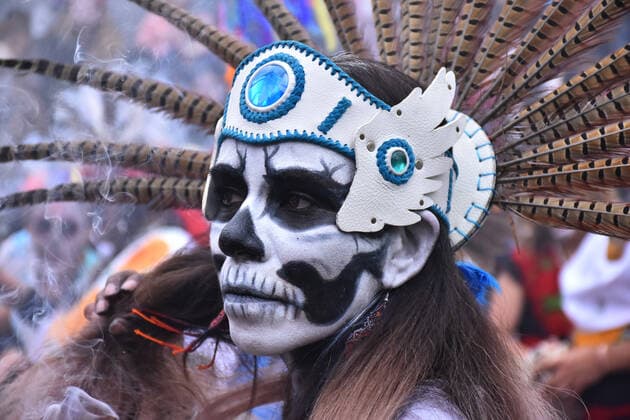 Catrinas Parade to celebrate Day of the Dead in Mexico MEXICO CITY, MEXICO - OCTOBER 26: Participants take part during The Mega parade of Catrinas as part of celebration of Mexican tradition Day of the Dead ˜Dia de Muertos™ at Reforma Avenue on October 26, 2019 in Mexico City, Mexico. The Day of the Dead Celebration was named in 2003 by UNESCO Intangible Cultural Heritage of Humanity  Copyright: xCarlosxTischlerx EYE_6874