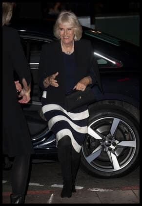 . 28 10 2019. London, United Kingdom. The Duchess of Cornwall arriving at the Riding A Dream premiere in London.  xStephenxLockx xi-Imagesx IIM-20320-0009