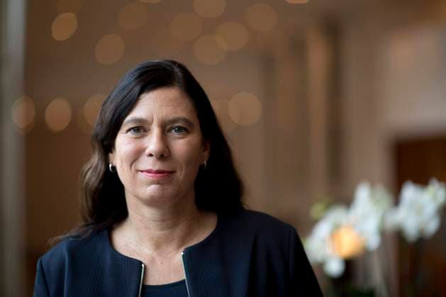 Sandra Scheeres, SPD Berlin DEU, Deutschland, Germany, Berlin, 26.10.2019 Sandra Scheeres, Senatorin fuer Bildung, Jugend und Wissenschaft des Landes Berlin SPD, auf dem Landesparteitag der Berliner SPD in Berlin. Sandra Scheeres, senator in Berlin, during a party congress of the SPD in Berlin, Germany.