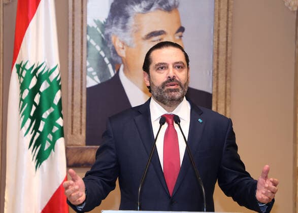 Bilder des Jahres 2019, News 10 Oktober News Bilder des Tages (191029) -- BEIRUT, Oct. 29, 2019 (Xinhua) -- Lebanese Prime Minister Saad Hariri attends a press conference in Beirut, Lebanon, Oct. 29, 2019. Lebanese Prime Minister Saad Hariri announced resignation on Tuesday amid nationwide anti-government protests, Al Jadeed TV reported. (Dalati Nohra Handout via Xinhua) LEBANON-BEIRUT-PM-RESIGNATION 