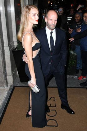 Rosie Huntington-Whiteley and Jason Statham attend Harper s Bazaar annual Women of the Year Awards, which celebrates female high-fliers, at Claridge s . 29 10 2019. London, United Kingdom. Harper s Bazaar Women of the Year Awards.  xNilsxJorgensenx xi-Imagesx IIM-20328-0023