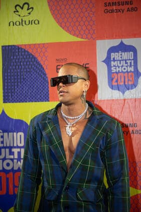 RIO DE JANEIRO, RJ - 29.10.2019: PRÊMIO MULTISHOW DE MÚSICA BRASILEIRA 2019 - Leo Santana during the award ceremony of the Multishow Award of Brazilian Music 2019, which celebrates 26 years of editing, with big names in Brazilian music, in Rio de Janeiro, RJ. x1822101x  CristianexMota