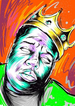 Illustration of American rapper The Notorious B.I.G AB-030-0007G 