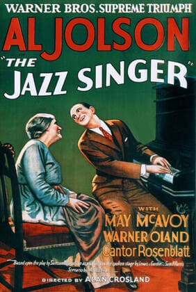 Al Jolson Film Poster Film: The Jazz Singer (USA 1927) Director: Alan Crosland 06 October 1927  Copyright: MaryxEvansxAFxArchive 12026542 editorial use only