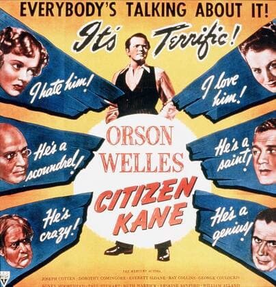 Film Poster Film: Citizen Kane (USA 1941) Director: Orson Welles 01 May 1941  Copyright: MaryxEvansxAFxArchive 12030629 editorial use only