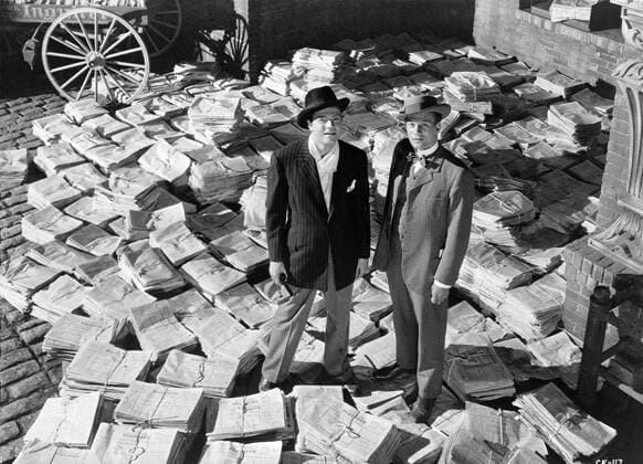 Orson Welles & Joseph Cotten Characters: Charles Foster Kane, Jedediah Leland Film: Citizen Kane (USA 1941) Director: Orson Welles 01 May 1941  Copyright: MaryxEvansxAFxArchive 12030647 editorial use only