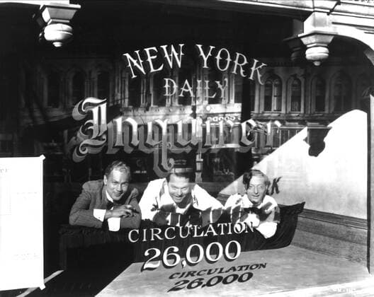 Joseph Cotten, Orson Welles & Everett Sloane Characters: Jedediah Leland, Charles Foster Kane, Mr. Bernstein Film: Citizen Kane (USA 1941) Director: Orson Welles 01 May 1941  Copyright: MaryxEvansxAFxArchive 12030795 editorial use only
