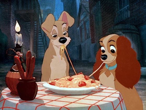 Tramp & Lady Film: Lady And The Tramp (USA 1955) Regie: Clyde Geronimi, Wilfred Jackson, Hamilton Luske, Director: C Geronimi, W Jackson, H Luske 16 June 1955  Copyright: MaryxEvansxAFxArchive 12076830 editorial use only