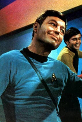 Deforest Kelley & Walter Koenig Characters: Dr. McCoy, Chekov Television: Star Trek (TV-Serie) Usa 1966-1969, Star Trek: The Original Series Tos 08 September 1966  Copyright: MaryxEvansxAFxArchive 12091372 editorial use only