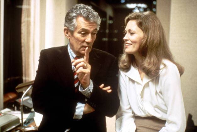 OSCARS. Bester Hauptdarsteller. Preisträger 1971-1980 Peter Finch & Faye Dunayway Characters: Howard Beale, Diana Christensen Film: Network (1976) Director: Sidney Lumet 14 November 1976  Copyright: UnitedxArtistsxAFxArchivexMaryxEvans 12446973 editorial use only
