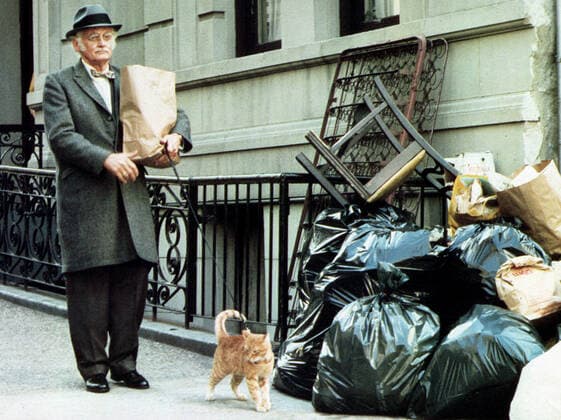 OSCARS. Bester Hauptdarsteller. Preisträger 1971-1980 Art Carney & Cat Characters: Harry Coombes & Film: Harry And Tonto (1974) Director: Paul Mazursky 12 August 1974  Copyright: 20thxCenturyxFoxxAFxArchivexMaryxEvans 12455303 editorial use only