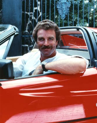 Tom Selleck Television: Magnum, P.I. (TV-Serie) Usa 1980-1988, Ferrari 308 Gts 11 December 1980  Copyright: MaryxEvansxAFxArchivexUniversalxTelevision 12460858 editorial use only