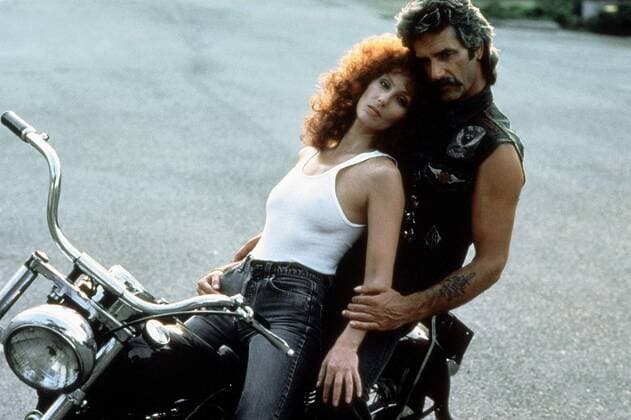 Cher, Sam Elliott Characters: Florence Rusty Dennis,Gar Film: Mask (1985) Director: Peter Bogdanovich 08 March 1985  Copyright: MaryxEvansxAFxArchivexUniversal 12465451 editorial use only