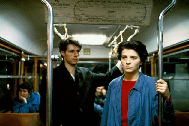 Lambert Wilson & Juliette Binoche Characters: Quentin & Nina Anne Larrieux Film: Rendez-Vous (1985) Director: Andre Techine 15 May 1985  Copyright: MaryxEvansxAFxArchivexCannonxFilm 12466141 editorial use only
