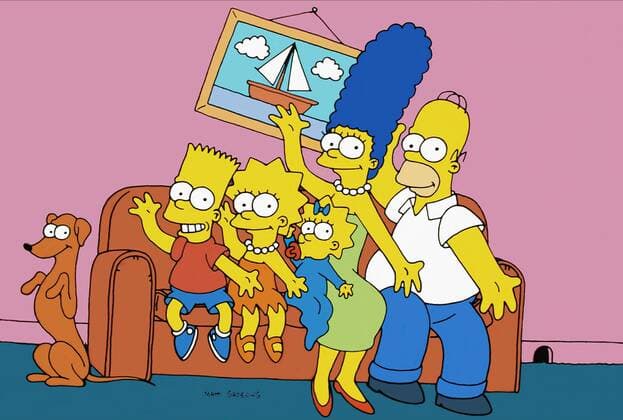 Santa S Little Helper, Bart, Lisa, Maggie, Marge & Homer Simpson Characters: Santa s Little Helper,Bart Simpson,Lisa Simpson,,Marge Simpson & Homer Simpson Television: The Simpsons (TV-Serie) Usa 1989-, Hund Knecht Ruprecht 17 December 1989  Copyright: MaryxEvansxAFxArchivex20thxCenturyxFoxxTelevision 12467187 editorial use only