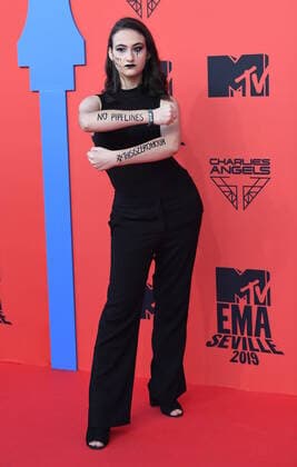 November 3, 2019, Seville, Andalusia, Spain: 2019 MTV Europe Music Awards (EMAs) held at the FIBES Conference and Exhibition Centre - Arrivals..Featuring: Jamie Margolin.Where: Seville, Andalusia, Spain.When: 03 Nov 2019.Credit: Sean ThorntonCover Images Seville Spain - ZUMAc218 20191103_zia_c218_067 Copyright: xCOVERxImagesx