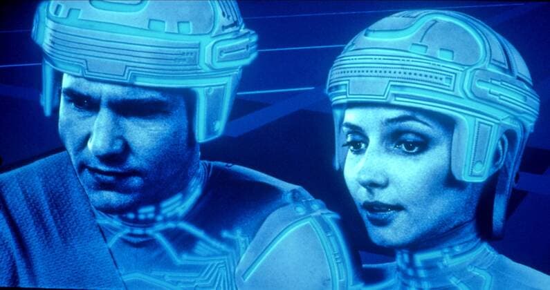 Jeff Bridges & Cindy Morgan Characters: Kevin Flynn, Lora Film: Tron (USA 1982) Director: Steven Lisberger 09 July 1982  Copyright: MaryxEvansxAFxArchivexDisney 12477711 editorial use only