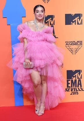 November 3, 2019, Seville, Andalusia, Spain: 2019 MTV Europe Music Awards (EMAs) held at the FIBES Conference and Exhibition Centre - Arrivals..Featuring: Lola Indigo.Where: Seville, Andalusia, Spain.When: 03 Nov 2019.Credit: Sean ThorntonCover Images Seville Spain - ZUMAc218 20191103_zia_c218_162 Copyright: xCOVERxImagesx