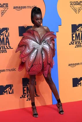November 3, 2019, Seville, Andalusia, Spain: 2019 MTV Europe Music Awards (EMAs) held at the FIBES Conference and Exhibition Centre - Arrivals..Featuring: Leomie Anderson.Where: Seville, Andalusia, Spain.When: 03 Nov 2019.Credit: Sean ThorntonCover Images Seville Spain - ZUMAc218 20191103_zia_c218_174 Copyright: xCOVERxImagesx