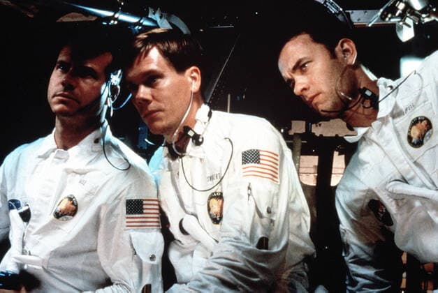 Bill Paxton, Kevin Bacon, Tom Hanks Characters: Fred Haise,Jack Swigert,Jim Lovell Film: Apollo 13 (USA 1995) Director: Ron Howard 22 June 1995  Copyright: MaryxEvansxAFxArchivexUniversal 12583136 editorial use only