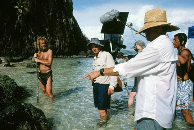 Tom Hanks & Robert Zemeckis Characters: Chuck Noland & Film: Cast Away (USA 2000) Director: Robert Zemeckis 07 December 2000  Copyright: MaryxEvansxAFxArchivexDreamworksxSkg 12596231 editorial use only