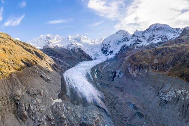 Morteratschgletscher, Berninagruppe mit Piz Bernina, Bernina, Engadin, Kanton Graubünden, Schweiz, Europa Copyright: imageBROKER/RobertxHaasmann ibxroh05067548.jpg