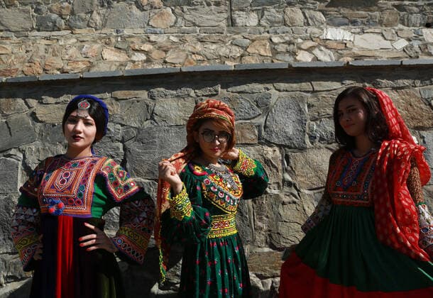 (191105) -- KABUL, Nov. 5, 2019 -- Models pose for photos after presenting costumes of ethnic people in Afghanistan during a fashion show in Kabul, capital of Afghanistan, Nov. 4, 2019. (Photo by Xinhua) AFGHANISTAN-KABUL-FASHION SHOW RahmatullahxAlizadah 