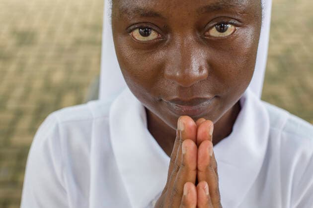 Nun at Basilica of the National Shrine of Our Lady of Aparecida Brazil, State of São Paulo ,editorial use only CR_XWAO190926D-205156-01