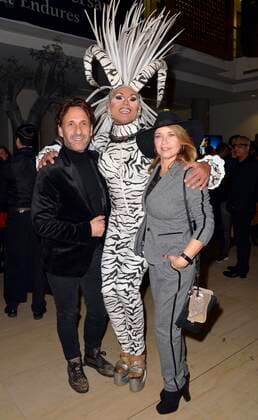 Falk Willy Wild, Paula A. Jackson, Tina Ruland bei der Praesentation Lambertz Fine Art-Kalender 2020 African Moods in der Botschaft von Suedafrika in Berlin.