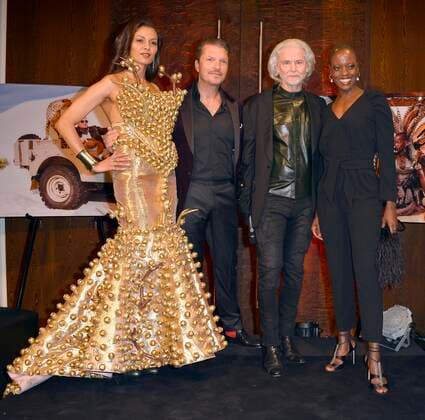 Francisca Urio, Hardy Krueger jr., Dr. Hermann Buehlbecker, Florence Kasumba bei der Praesentation Lambertz Fine Art-Kalender 2020 African Moods in der Botschaft von Suedafrika in Berlin.