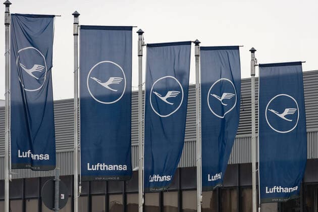 Hannover, Flughafen Langenhagen, Lufthansa Streik, UFO-Streik - Flugbegleiter der Lufthansa streiken, Symbolfoto,