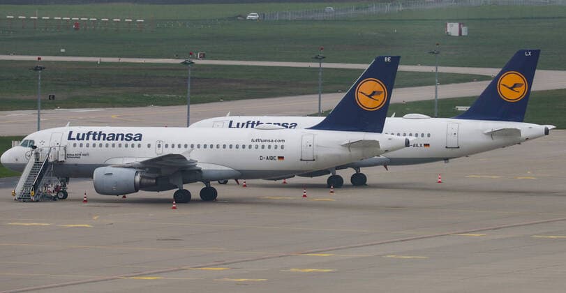 Hannover, Flughafen Langenhagen, Lufthansa Streik, UFO-Streik - Flugbegleiter der Lufthansa streiken, Symbolfoto,