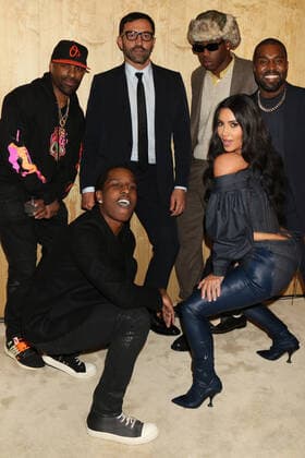NEW YORK, NY - NOVEMBER 6, 2019 DJ Clue, A$AP Rocky, Riccardo Tisci, Tyler The Creator, Kim Kardashian West & Kanye West attend the Kanye West Follow God music video presentation at the Burberry Store, November 6, 2019 in New York City. Photo Copyright: xWalikxGoshornx