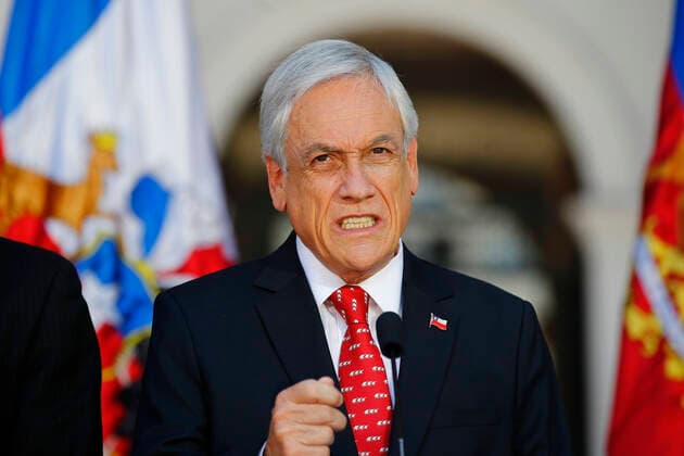 Santiago, 7 de noviembre del 2019 El presidente de la Republica, Sebastian Pinera, anuncianmedidas de seguridad, tras protestas sociales en Chile. . Ramon Monroy Aton Chile, Santiago Chile Aton_368593 *** Santiago, November 7, 2019 President Sebastian Pinera announces security measures following social protests in Chile Ramon Monroy Aton Chile, Santiago Chile Aton 368593  Copyright: RAMONxMONROY ATONCHILE