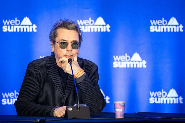 November 7, 2019, Lisbon, Portugal: Musician, Jean-Michel Jarre speaks during the annual Web Summit technology conference in Lisbon. Lisbon Portugal - ZUMAs197 20191107_zaa_s197_086 Copyright: xHenriquexCasinhasx