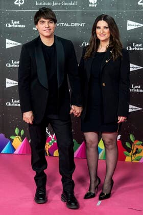 Paolo Carta mit Lebenspartnerin Laura Pausini bei der Verleihung der LOS40 Music Awards 2019 im WiZink Center. Madrid, 08.11.2019 Paolo Carta, Laura Pausini