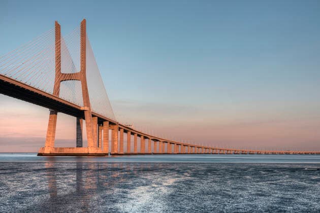 Vasco da Gama Bridge, Lisbon, Portugal, Europe