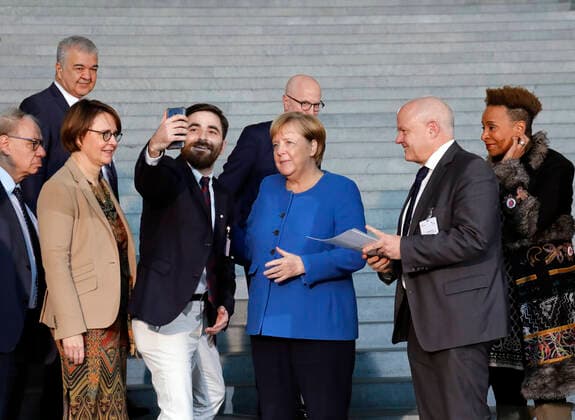 Staatsministerin Annette Widmann-Mauz, Bundeskanzlerin Angela Merkel, Dr. Andreas Kiefer, Deutschland, Berlin, Bundeskanzleramt, Teilnahme der BK’in an der Veranstaltung zur Verleihung des Nationalen Integrationspreises, 11.11.2019