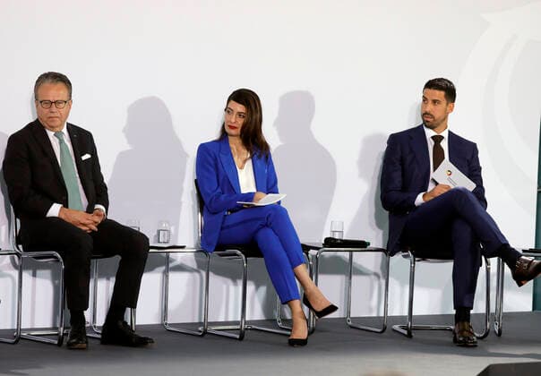 Frank-Jürgen Weise, Linda Zervakis, Moderation, Sami Khedira, Fußballspieler, Deutschland, Berlin, Bundeskanzleramt, Teilnahme der BK’in an der Veranstaltung zur Verleihung des Nationalen Integrationspreises, 11.11.2019