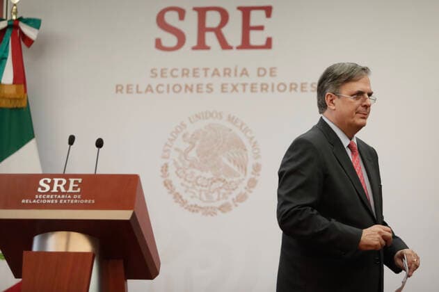 Mexiko gewährt Evo Morales Asyl - Pressekonferenz von Marcelo Ebrard November 11, 2019: EUM20191111NAC06.JPG.CIUDAD DE MEXICO PoliticsPolitica-SRE Bolivia.- El secretario de Relaciones Exteriores, Marcelo Ebrard, ofrece una conferencia de prensa para dar a conocer que Mexico accedio a otorgar asilo politico al expresidente de Bolivia, Evo Morales, el lunes 11 de noviembre de 2019. Foto: Agencia EL UNIVERSALIvan StephensEVZ Copyright: xElxUniversalx