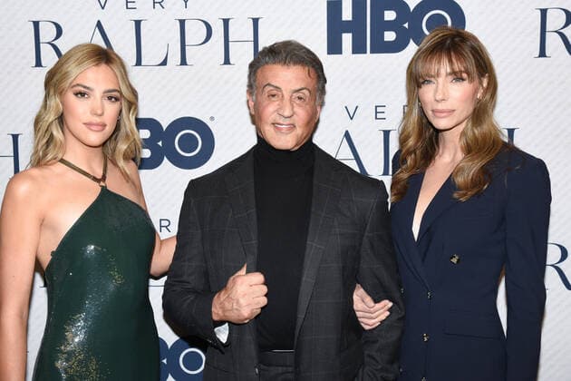 November 11, 2019, Beverly Hills, California, USA: (L-R) Sistine Stallone, Sylvester Stallone and Jennifer Flavin attends the Premiere Of HBO Documentary Film Very Ralph Beverly Hills USA - ZUMAb173 20191111_zap_b173_148 Copyright: xBillyxBennightx