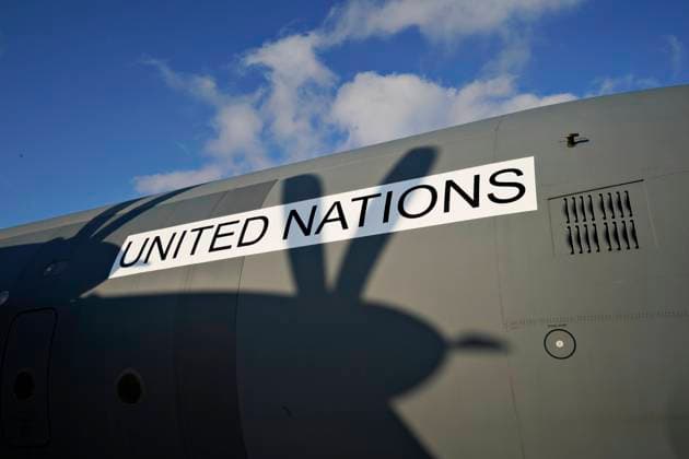 Forberedelser foer afsendelse af et C130J Hercules-transportfly fra Flyvestation Aalborg til Mali i Vestafrika, onsdag den 13. november 2019. Flyet og op mod 65 danske soldater skal stoette FN s fredsbevarende mission Minusma, der med mere end 15.000 soldater er en af FN s stoerste missioner.. , Aalborg Jylland Denmark *** Preparations for the dispatch of a C130J Hercules transport aircraft from Aalborg Airport to Mali in West Africa, Wednesday 13 November 2019 The aircraft and up to 65 Danish soldiers will support the UN peacekeeping mission Minusma, which with more than 15,000 soldiers is one of the UNs largest missions , Aalborg Jutland Denmark,  Copyright: HenningxBagger HenningxBaggerx COP104 spdk20191113-161700-L