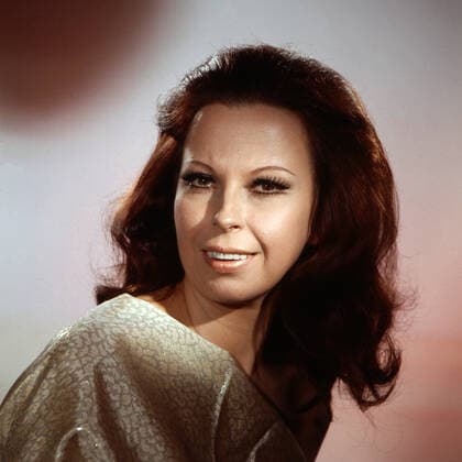 Sylvia Geszty, unagrisch deutsche Opernsängerin, Deutschland ca. 1977. Hungarian German opera singer Sylvia Geszty, Germany ca. 1977. Nur redaktionelle Nutzung. Editorial usage only. Copyright: ArthurxGrimm UnitedArchives82000917