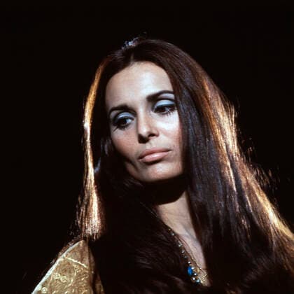 Die israelische Schauspielerin und Sängerin Daliah Lavi singt bei Max Greger: Musik! Musik! Musik! , ZDF, Deutschland 1976 . Israeli singer and actress Daliah Lavi performing on Max Greger: Musik! Musik! Musik! , ZDF, Deutschland 1976 Nur redaktionelle Nutzung. Editorial usage only. Copyright: ArthurxGrimm UnitedArchives82001272