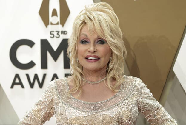 Dolly Parton arriveS for the 52nd Annual Country Music Association Awards at Bridgestone Arena in Nashville, Tennessee Wednesday, November 13, 2019.  NAP20191113635 JOHNxANGELILLO