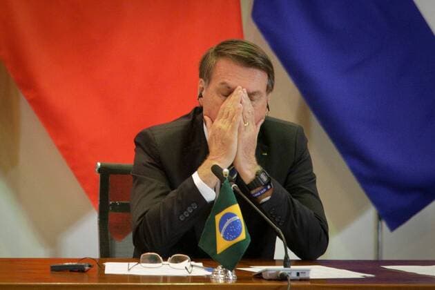 News Themen der Woche KW46 News Bilder des Tages Brazil President Jair Bolsonaro participates in the encounter of leaders with business of the BRICS Counsel and New Development Bank in Brasilia, Brazil, 14 November 2019. EPA Andre Coelho XI BRICS Summit !ACHTUNG: NUR REDAKTIONELLE NUTZUNG!  Copyright: xAndrexCoelhox AME4588 20191114-637093560549769986